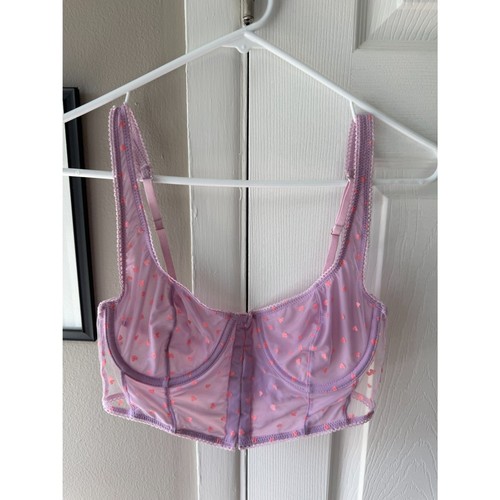 Pink hearts bra - pink,